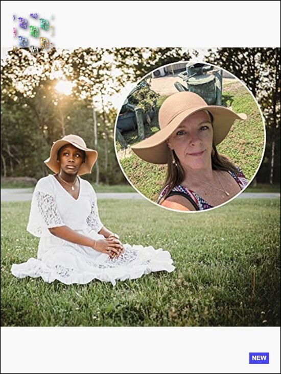 Wide Brim Wool Floppy Hat Ribbon Band Adjustable Sun Hat main image 7
